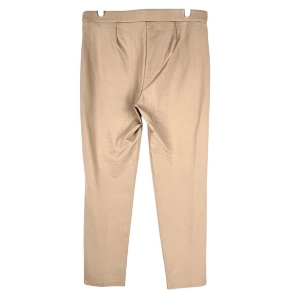 89th+Madison Women's Pull-on Elastic Waistband Stretch Mid Rise Tan Pants Size L - Picture 2 of 9